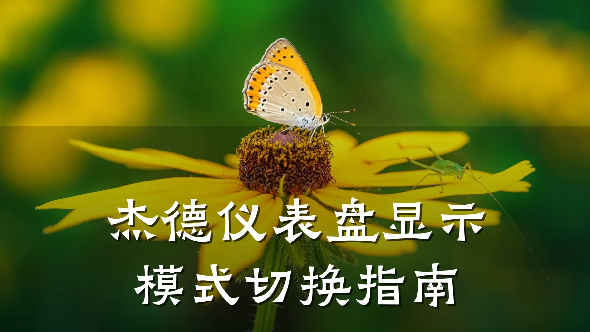 杰德仪表盘显示模式切换指南