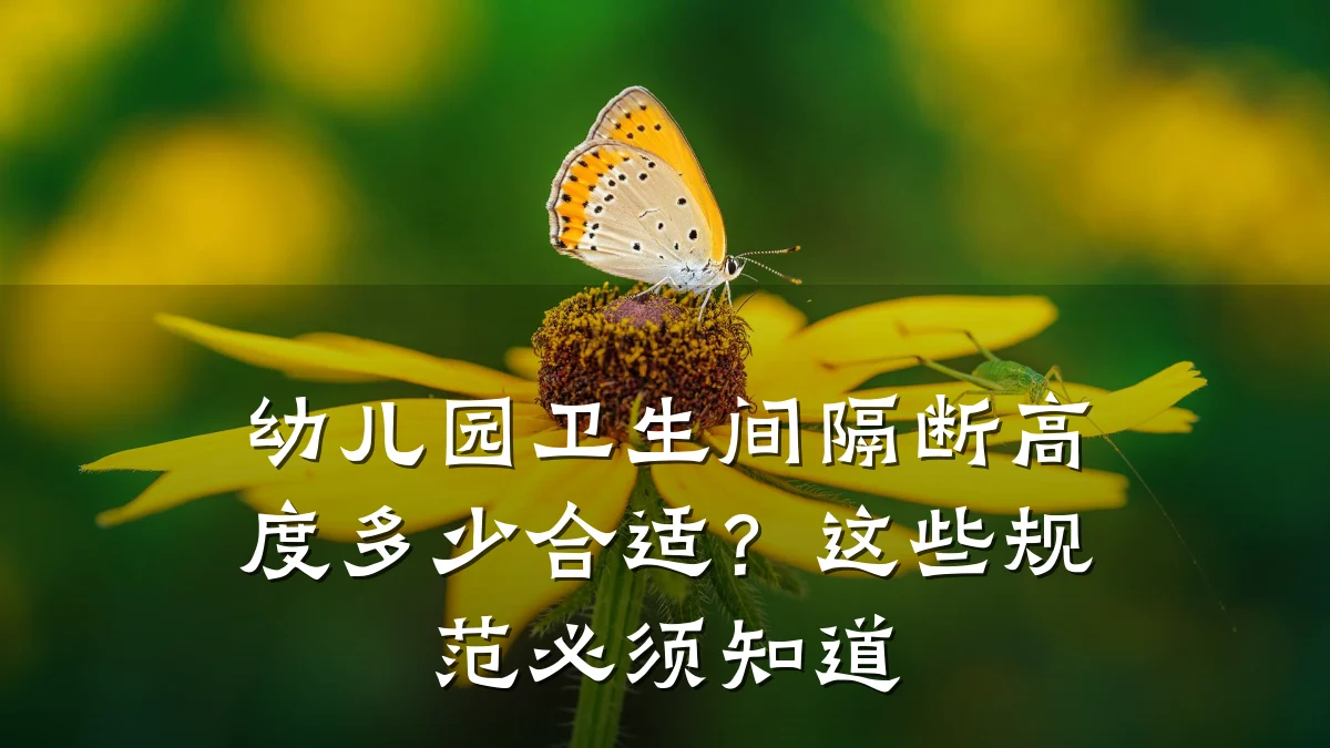 幼儿园卫生间隔断高度多少合适?这些规范必须知道