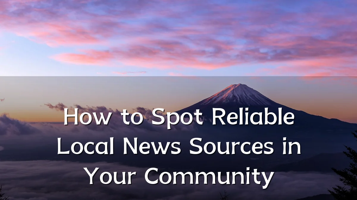 How to Spot Reliable Local News Sources in Your Community