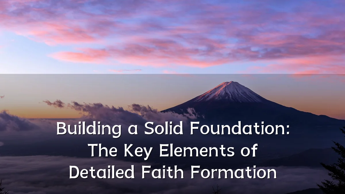 Building a Solid Foundation: The Key Elements of Detailed Faith Formation